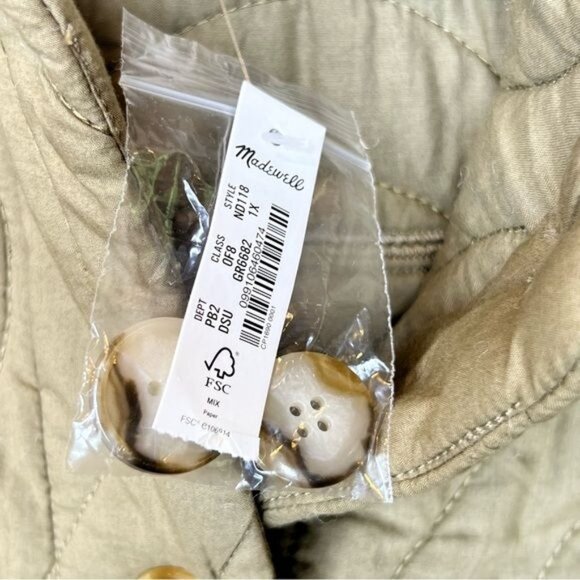 NWT Madewell Plus Size Quilted Belrose Oversized Shirt-Jacket Size 1X - Picture 6 of 10